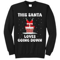 This Santa Loves Going Down Funny Christmas Adult Humor Meme Sweatshirt