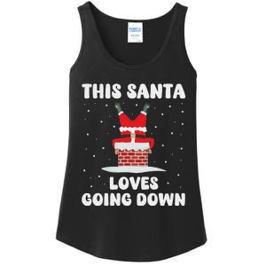 This Santa Loves Going Down Funny Christmas Adult Humor Meme Ladies Essential Tank