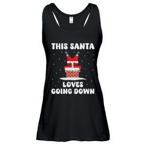 This Santa Loves Going Down Funny Christmas Adult Humor Meme Ladies Essential Flowy Tank