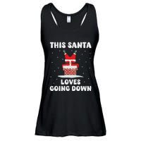 This Santa Loves Going Down Funny Christmas Adult Humor Meme Ladies Essential Flowy Tank