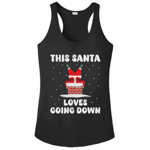 This Santa Loves Going Down Funny Christmas Adult Humor Meme Ladies PosiCharge Competitor Racerback Tank