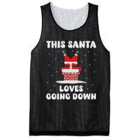 This Santa Loves Going Down Funny Christmas Adult Humor Meme Mesh Reversible Basketball Jersey Tank