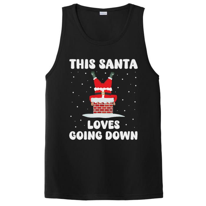 This Santa Loves Going Down Funny Christmas Adult Humor Meme PosiCharge Competitor Tank