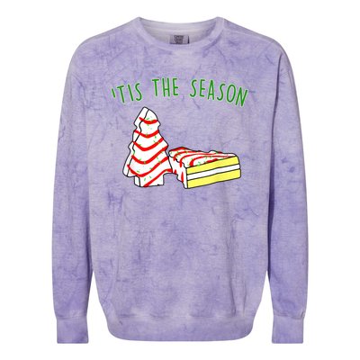 The Season Little Debbie Inspired Christmas Tree Snack Cake Colorblast Crewneck Sweatshirt