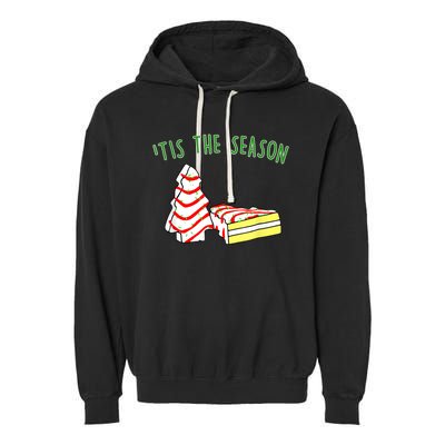 The Season Little Debbie Inspired Christmas Tree Snack Cake Garment-Dyed Fleece Hoodie