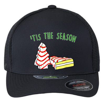 The Season Little Debbie Inspired Christmas Tree Snack Cake Flexfit Unipanel Trucker Cap