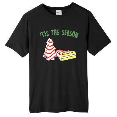 The Season Little Debbie Inspired Christmas Tree Snack Cake Tall Fusion ChromaSoft Performance T-Shirt