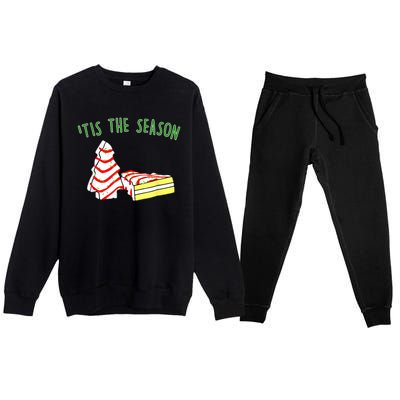 The Season Little Debbie Inspired Christmas Tree Snack Cake Premium Crewneck Sweatsuit Set