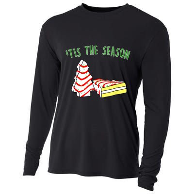The Season Little Debbie Inspired Christmas Tree Snack Cake Cooling Performance Long Sleeve Crew