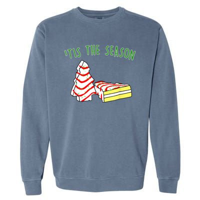 The Season Little Debbie Inspired Christmas Tree Snack Cake Garment-Dyed Sweatshirt