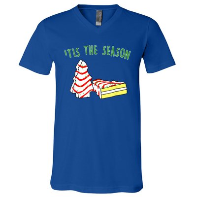 The Season Little Debbie Inspired Christmas Tree Snack Cake V-Neck T-Shirt