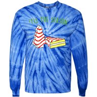 The Season Little Debbie Inspired Christmas Tree Snack Cake Tie-Dye Long Sleeve Shirt