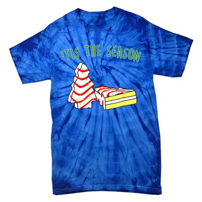 The Season Little Debbie Inspired Christmas Tree Snack Cake Tie-Dye T-Shirt