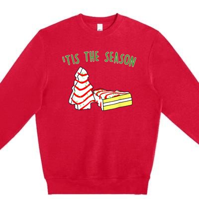 The Season Little Debbie Inspired Christmas Tree Snack Cake Premium Crewneck Sweatshirt