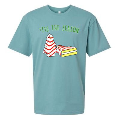 The Season Little Debbie Inspired Christmas Tree Snack Cake Sueded Cloud Jersey T-Shirt