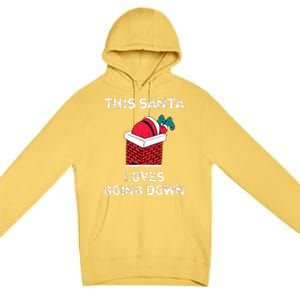 This Santa Loves Going Down Funny Christmas Premium Pullover Hoodie