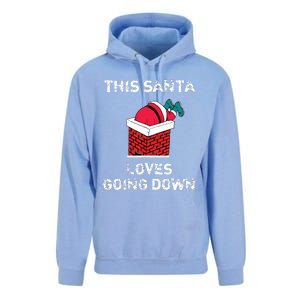 This Santa Loves Going Down Funny Christmas Unisex Surf Hoodie