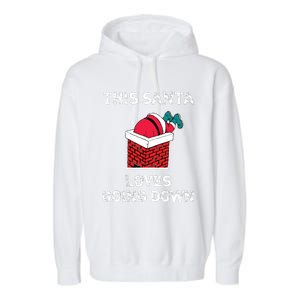 This Santa Loves Going Down Funny Christmas Garment-Dyed Fleece Hoodie