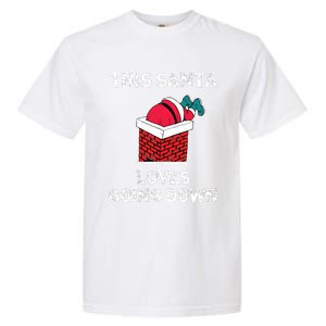 This Santa Loves Going Down Funny Christmas Garment-Dyed Heavyweight T-Shirt