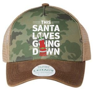 This Santa Loves Going Down Legacy Tie Dye Trucker Hat