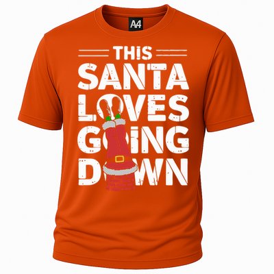 This Santa Loves Going Down Cooling Performance Crew T-Shirt