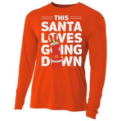 This Santa Loves Going Down Cooling Performance Long Sleeve Crew