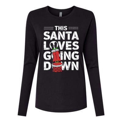 This Santa Loves Going Down Womens Cotton Relaxed Long Sleeve T-Shirt