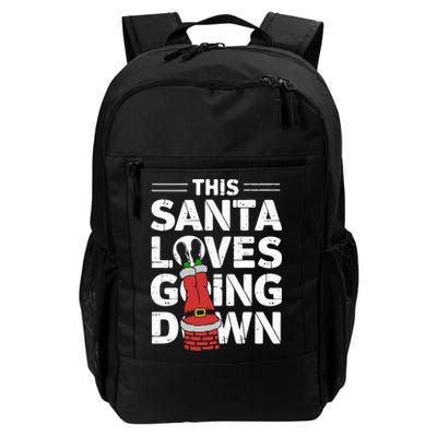 This Santa Loves Going Down Backpack