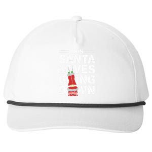 This Santa Loves Going Down Snapback Five-Panel Rope Hat