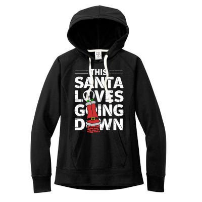 This Santa Loves Going Down Women's Fleece Hoodie