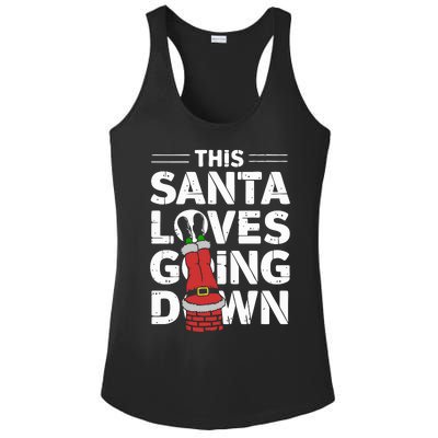 This Santa Loves Going Down Ladies PosiCharge Competitor Racerback Tank