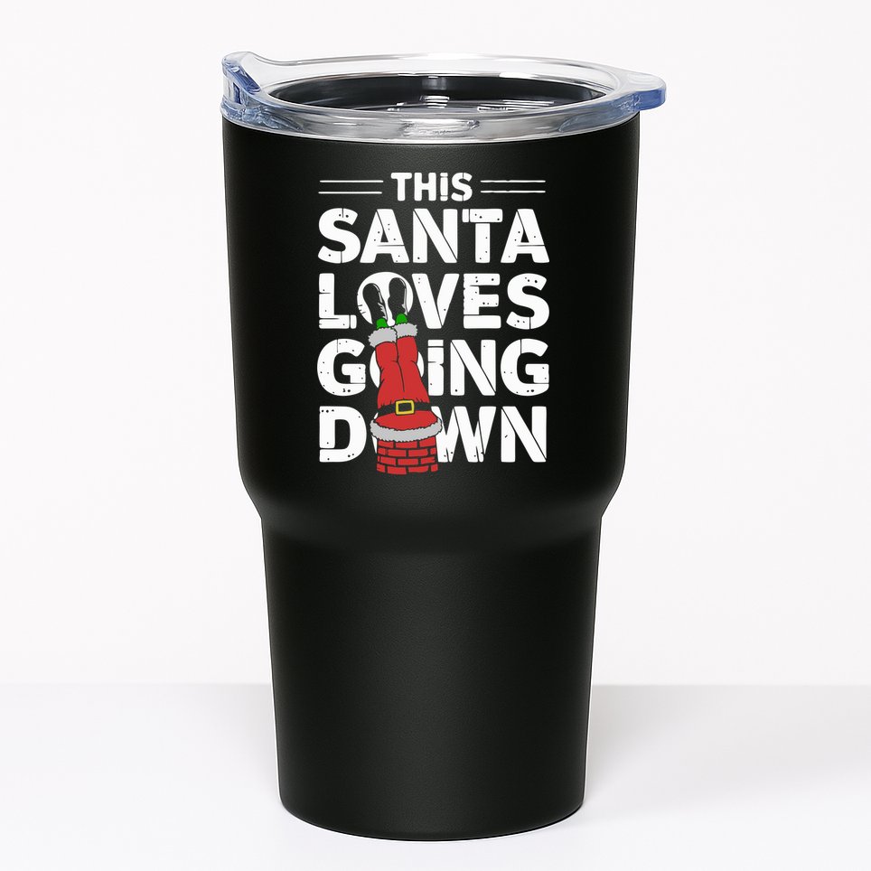 This Santa Loves Going Down Tumbler