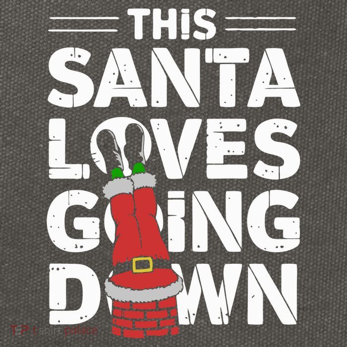 This Santa Loves Going Down Cotton Canvas Backpack