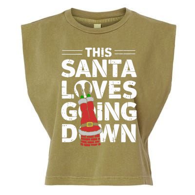 This Santa Loves Going Down Garment-Dyed Women's Muscle Tee