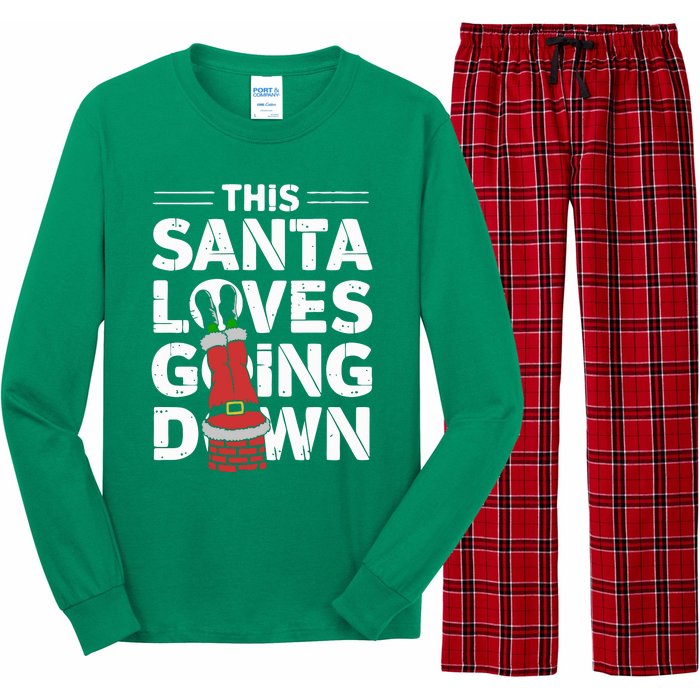 This Santa Loves Going Down Long Sleeve Pajama Set