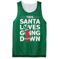 This Santa Loves Going Down Mesh Reversible Basketball Jersey Tank