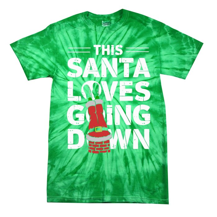 This Santa Loves Going Down Tie-Dye T-Shirt