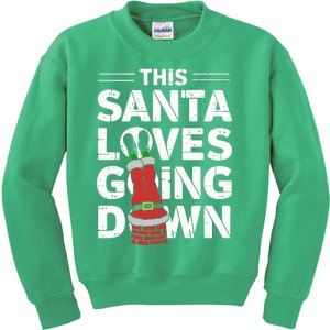 This Santa Loves Going Down Kids Sweatshirt