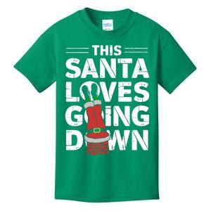 This Santa Loves Going Down Kids T-Shirt