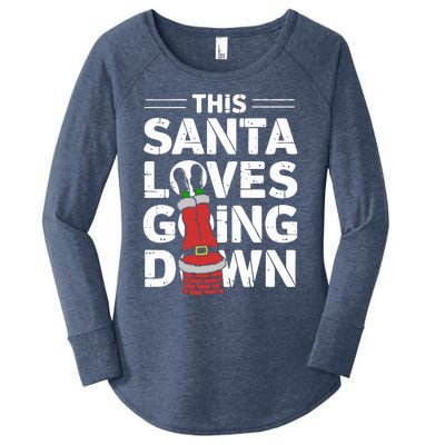 This Santa Loves Going Down Women's Perfect Tri Tunic Long Sleeve Shirt