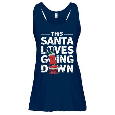 This Santa Loves Going Down Ladies Essential Flowy Tank