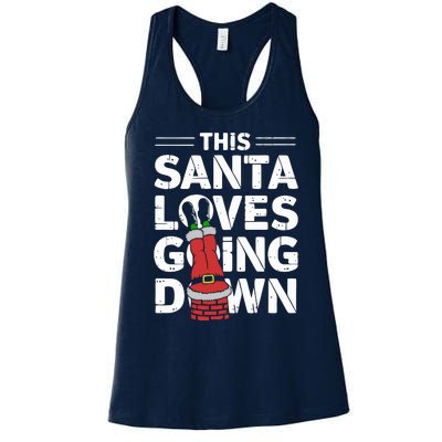 This Santa Loves Going Down Women's Racerback Tank