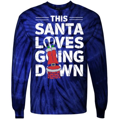 This Santa Loves Going Down Tie-Dye Long Sleeve Shirt