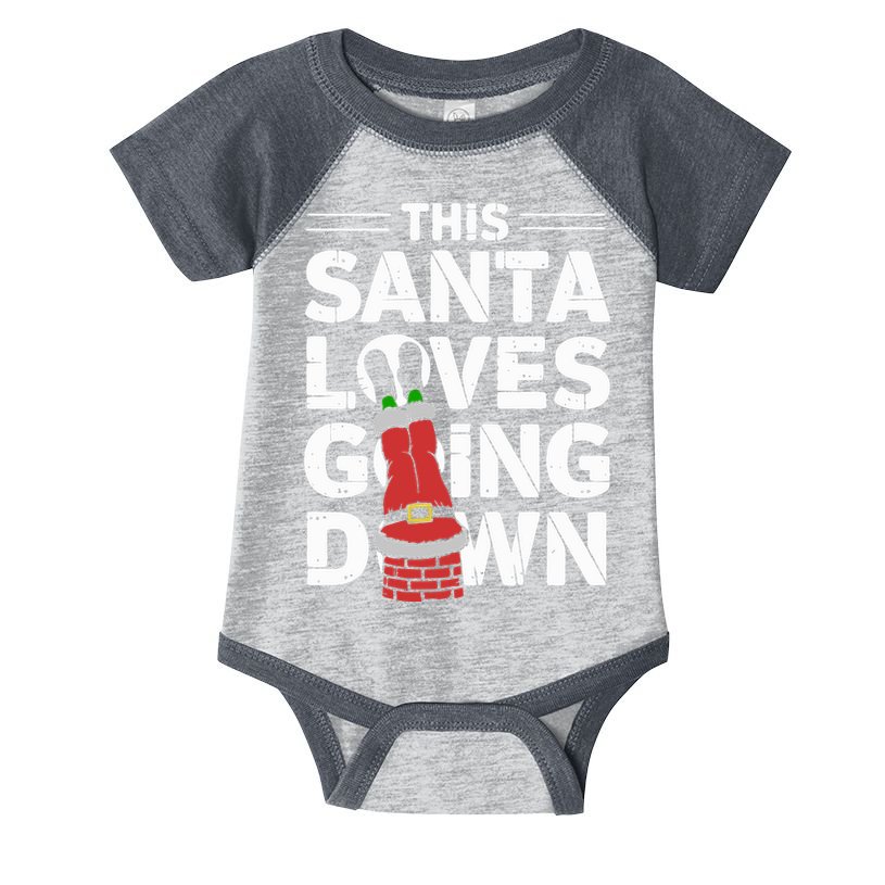 This Santa Loves Going Down Infant Baby Jersey Bodysuit