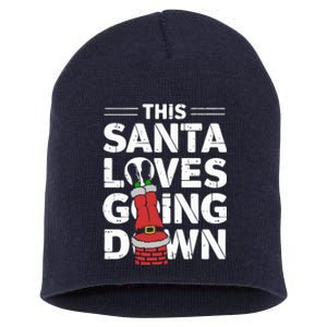 This Santa Loves Going Down Short Acrylic Beanie