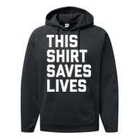 This Saves Lives Gray St Men Women Performance Fleece Hoodie