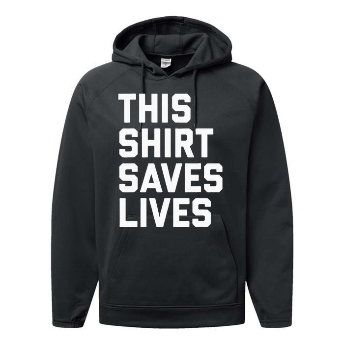 This Saves Lives Gray St Men Women Performance Fleece Hoodie