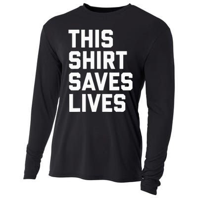 This Saves Lives Gray St Men Women Cooling Performance Long Sleeve Crew