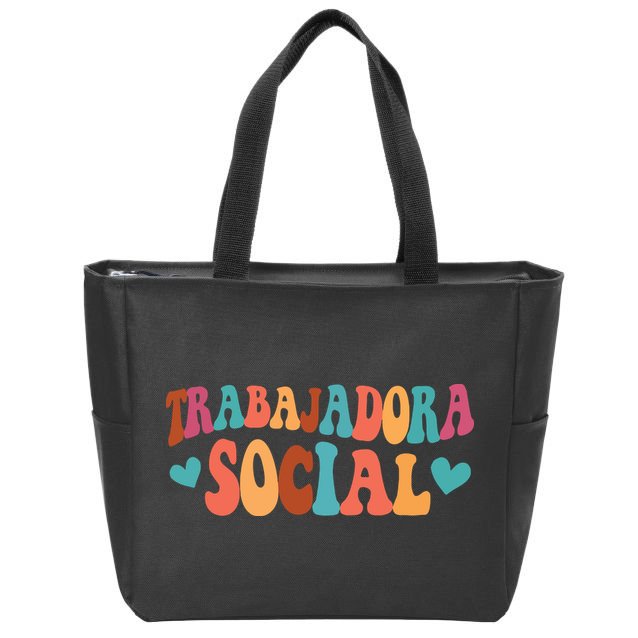 Trabajadora Social Latina Social Worker Spanish MSW Chingona Zip Tote Bag