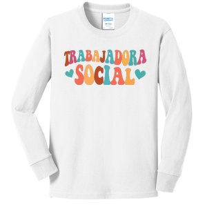 Trabajadora Social Latina Social Worker Spanish MSW Chingona Kids Long Sleeve Shirt